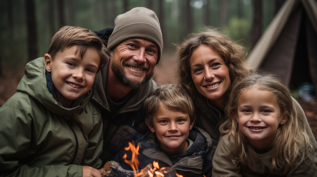Nature-filled family adventure in the woods